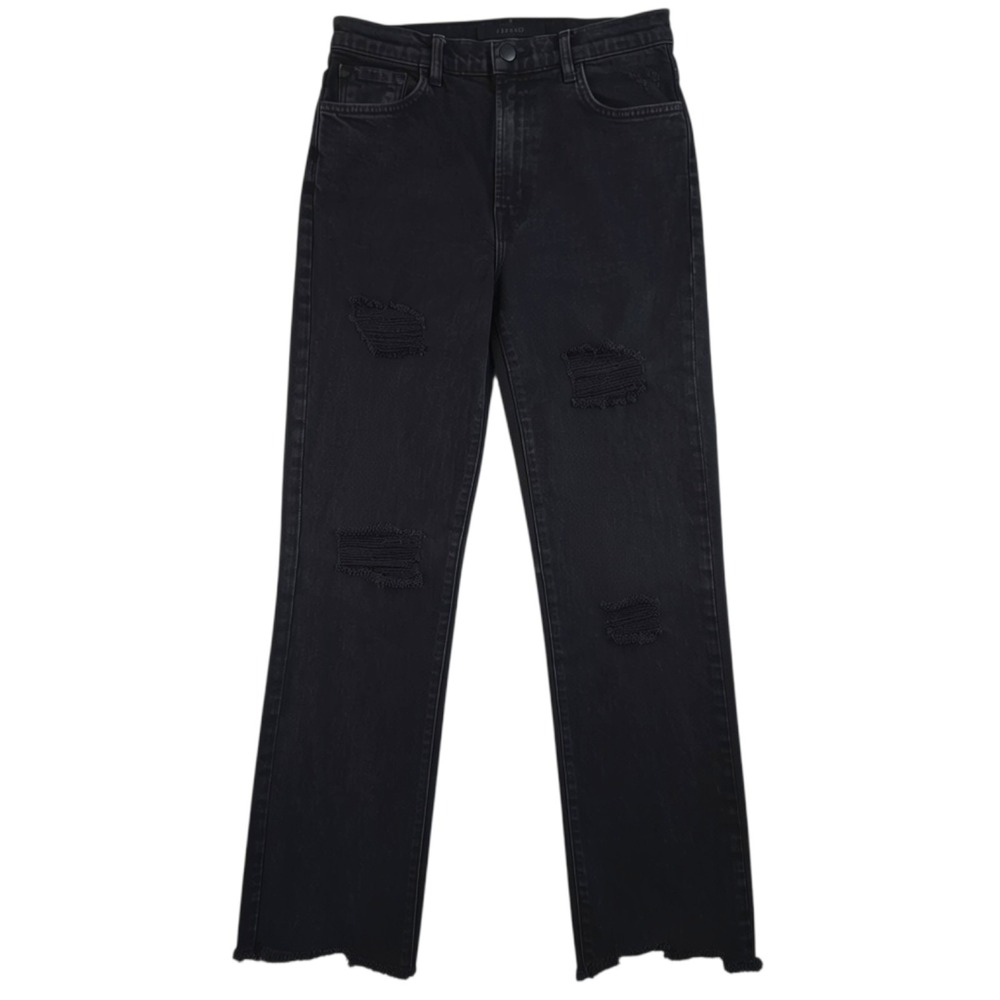 J Brand Jeans Womens 28 Black Jules Undercover Detruct Distressed Stretch Denim